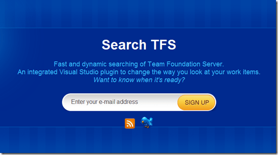 Search TFS landing page