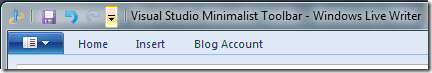 Visual Studio Minimalist Toolbar | Simplifying Complication